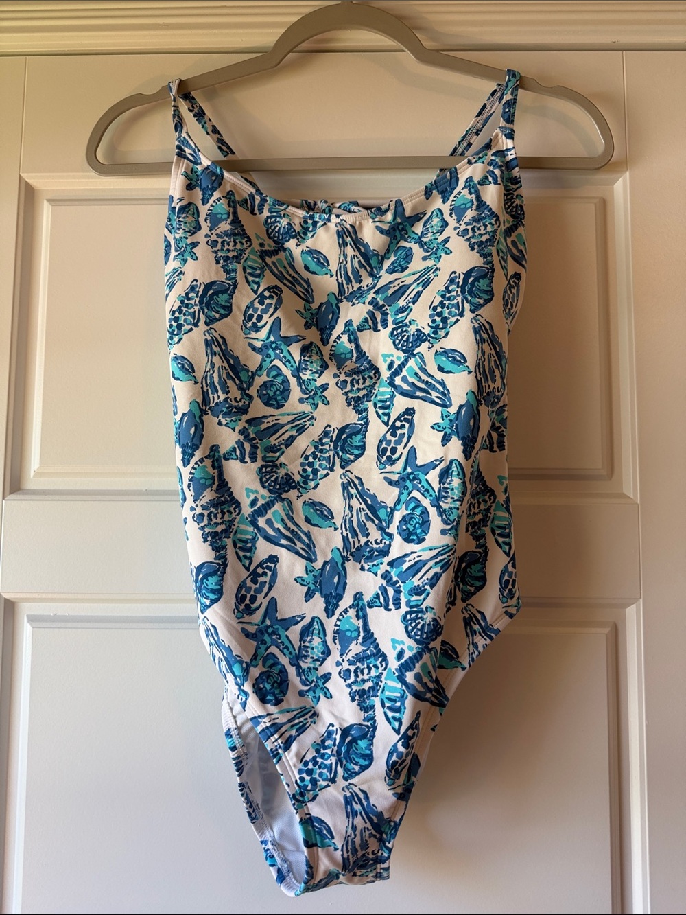 Lilly Pulitzer Blue & White Shell Print One-Piece Swimsuit